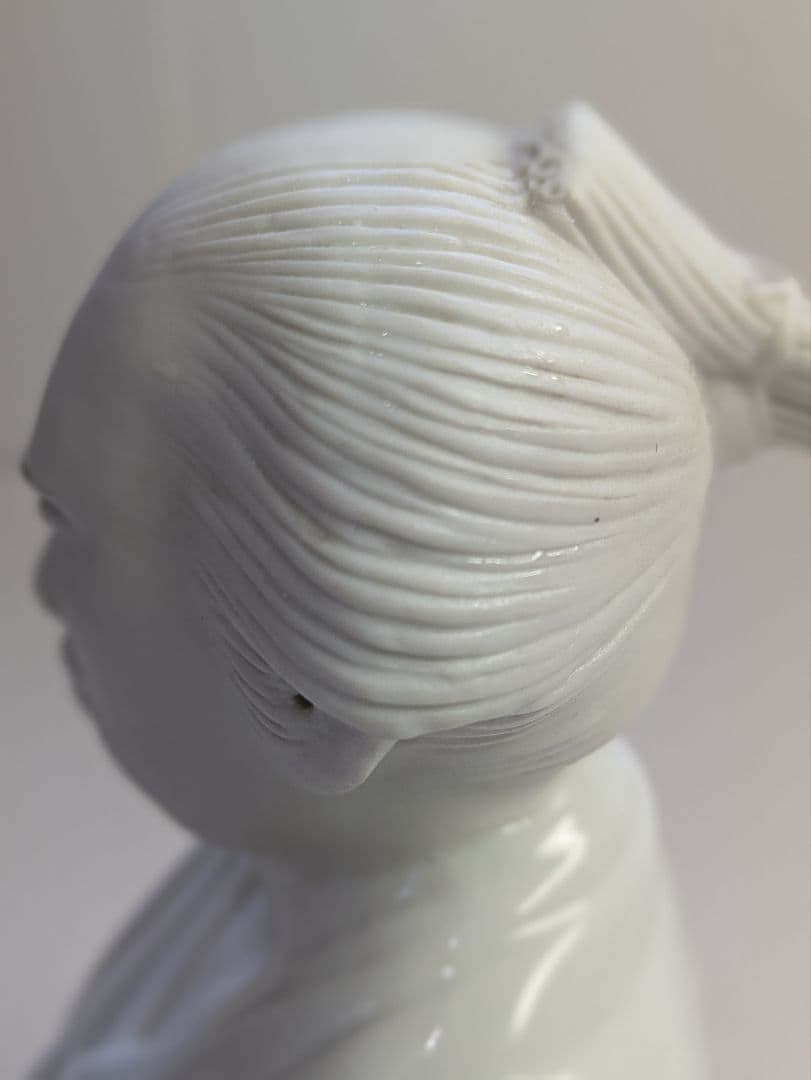 有田焼、十二代酒井田柿右衛門、『白磁坂本龍馬胸像』、銘有、箱無