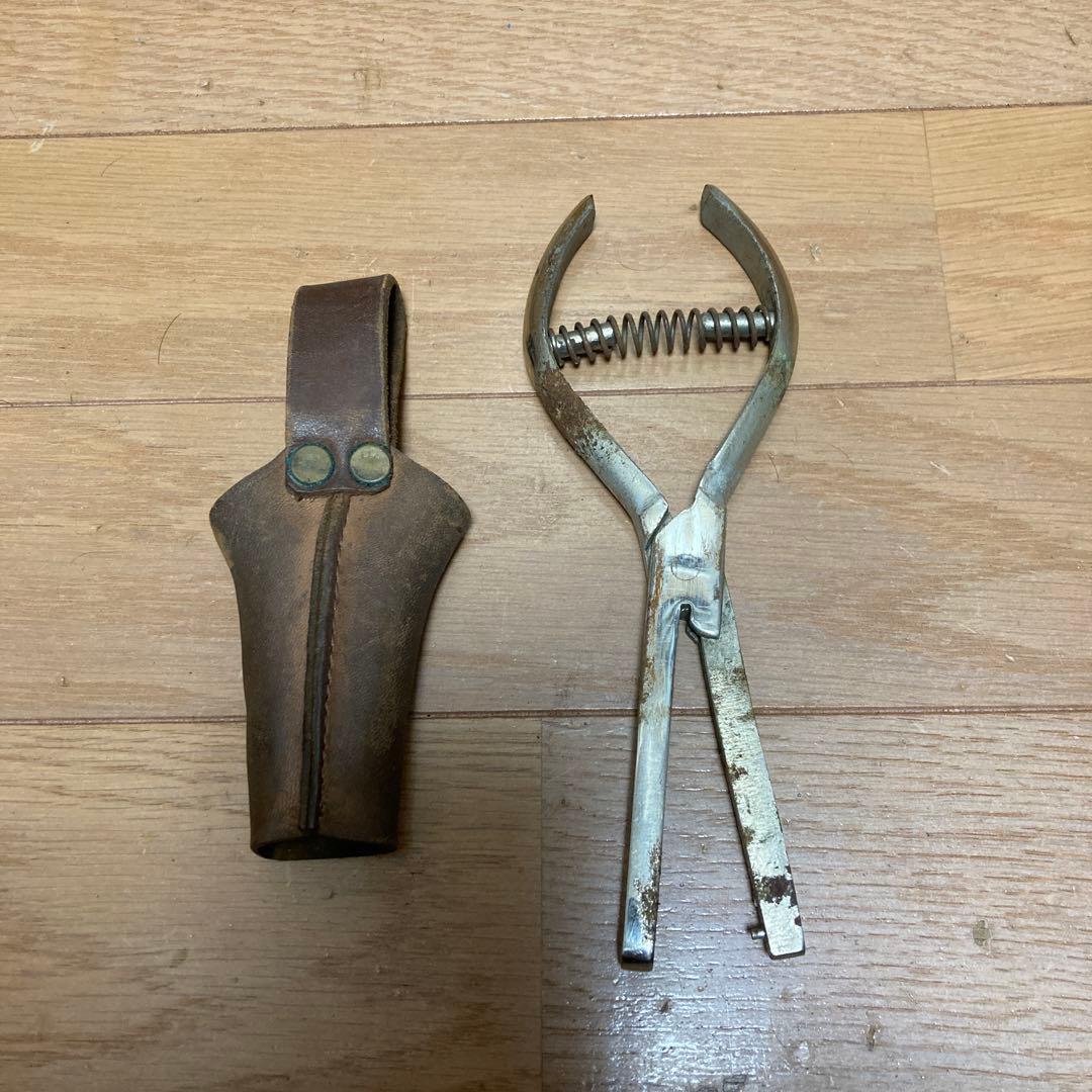 昭和　当時物　レトロ　希少　国鉄　切符　ハサミ　改札鋏　切符切り　ディスプレイ