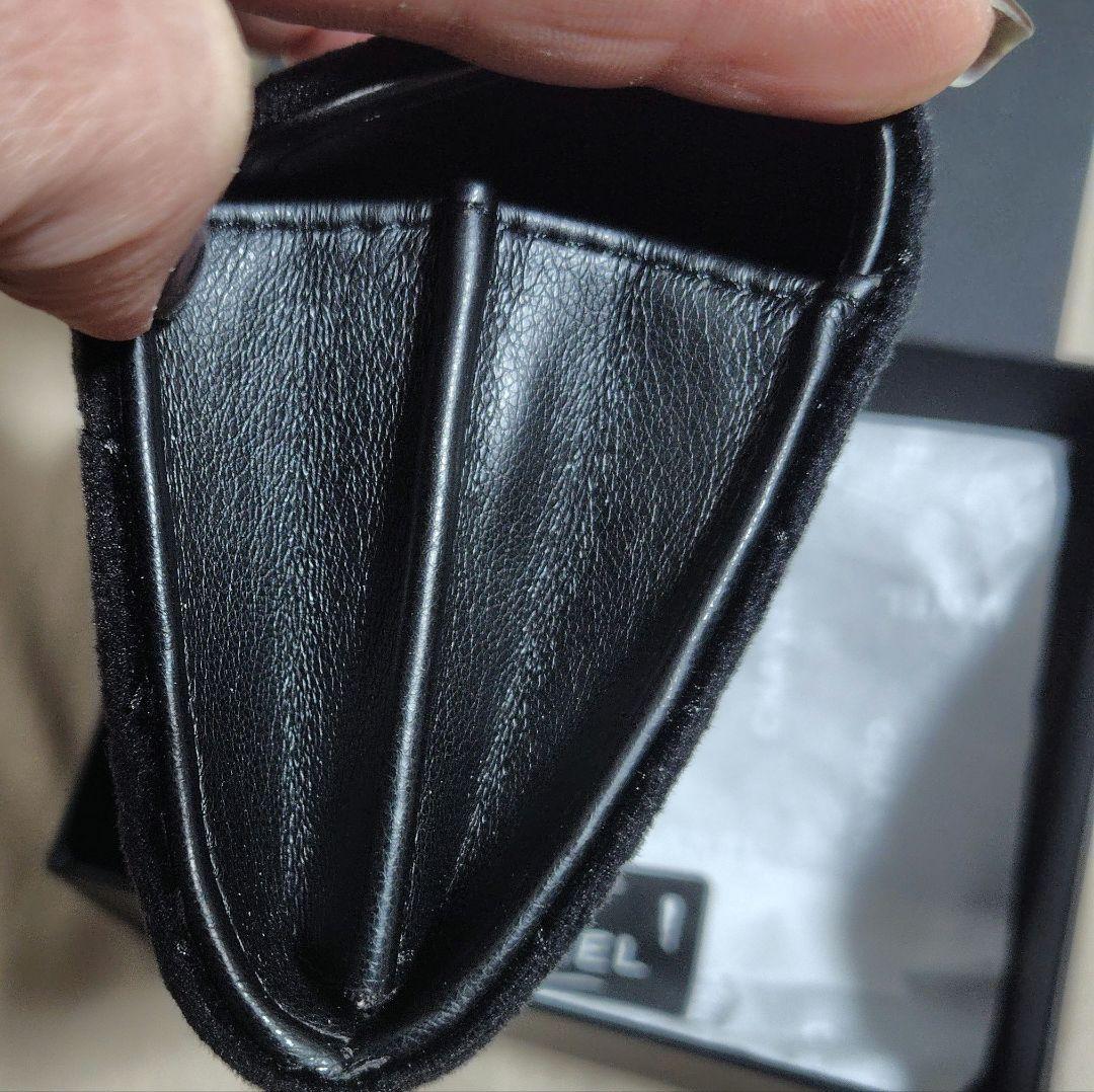 ♡CHANEL♡ ブラック キルティング 二つ折り財布✨美品✨