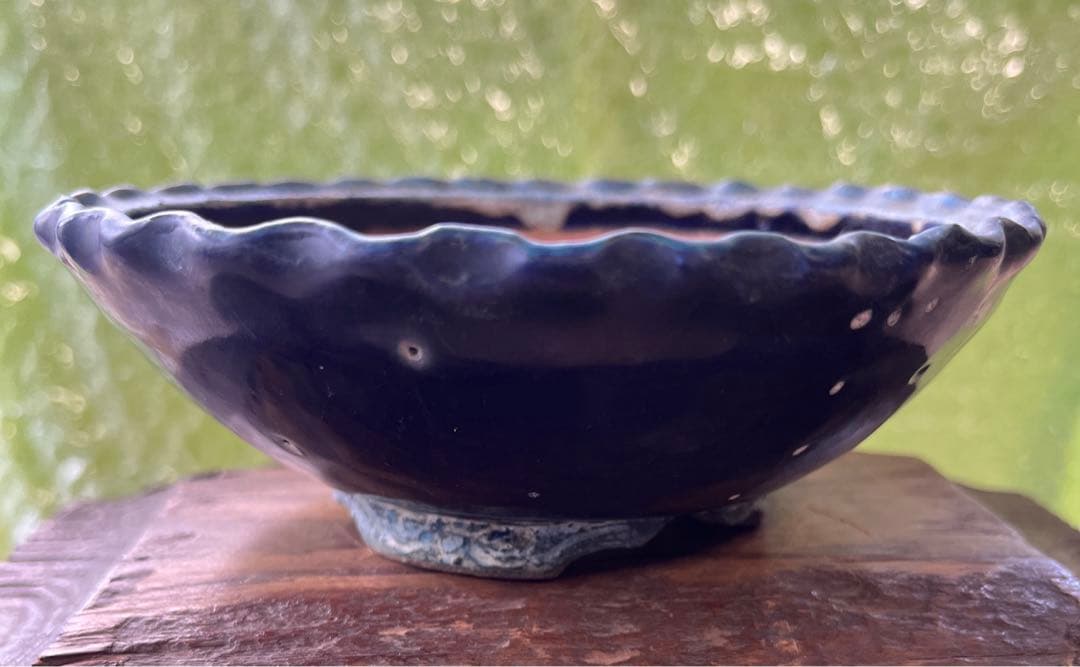 林沐雨　小品　盆栽鉢　レトロ　　(A7)