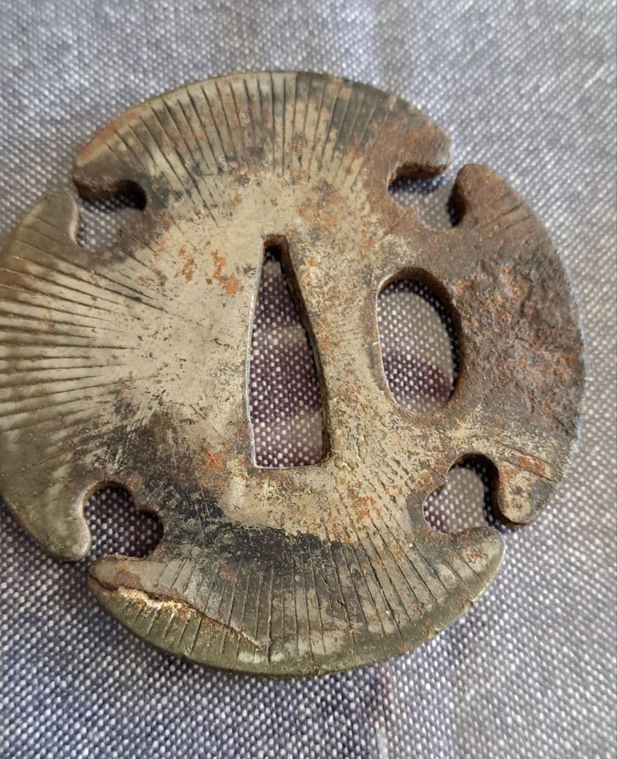 時代 刀装具 鍔 日本刀 つば 金張 象嵌 まとめ 4点 骨董 古美術 鉄鍔