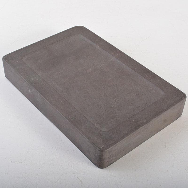 中国　書道具　端渓硯　唐木箱付　V　R7277