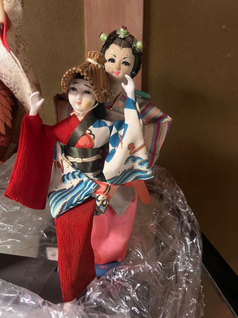 昭和 日本舞踊人形 阿波踊り 木札付き 4体セット レトロ
