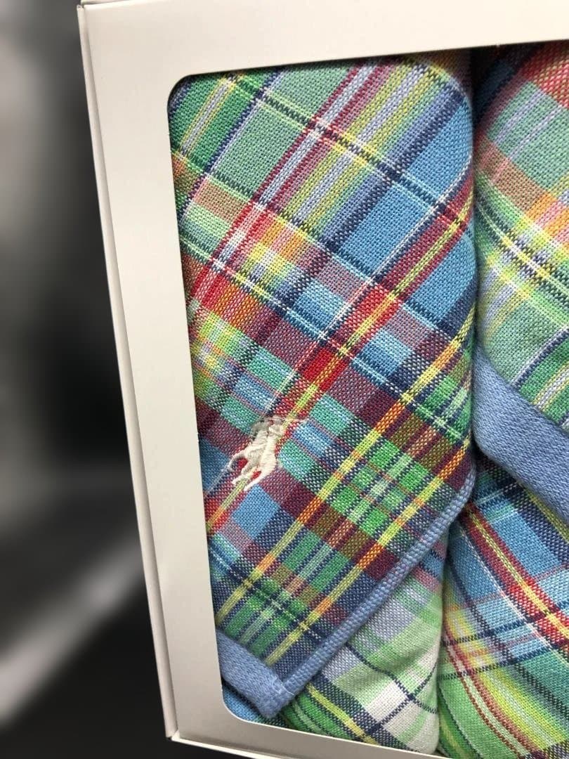 未使用品 ラルフ・ローレン チェック柄タオルセット　大判　フェイスタオル