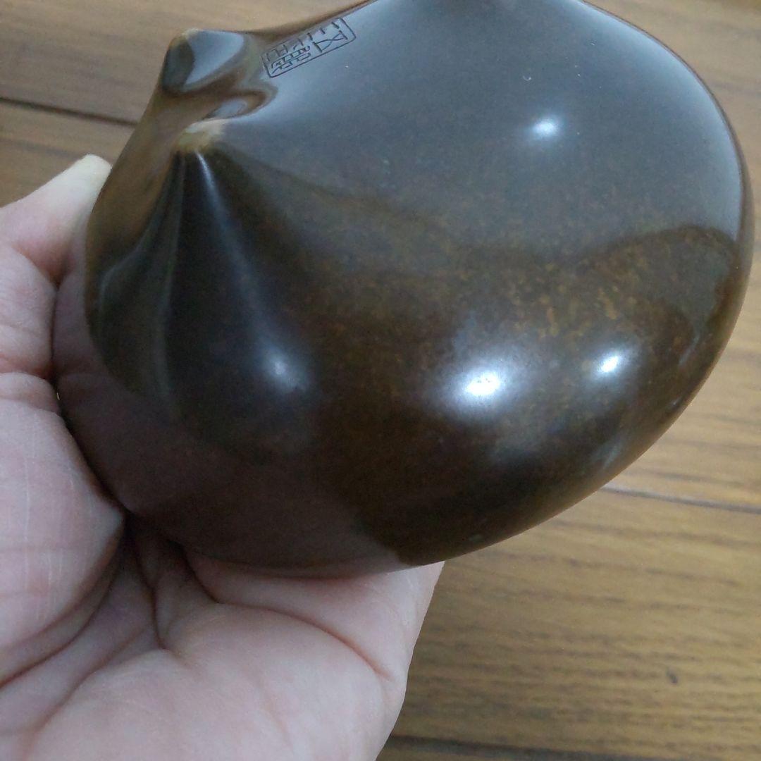 金谷五郎三郎造　黄唐銅菊透鉄鉢式香炉