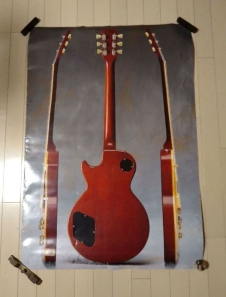 ギブソン　1959年ビンテージレスポール サンバースト 実寸サイズ両面ポスター