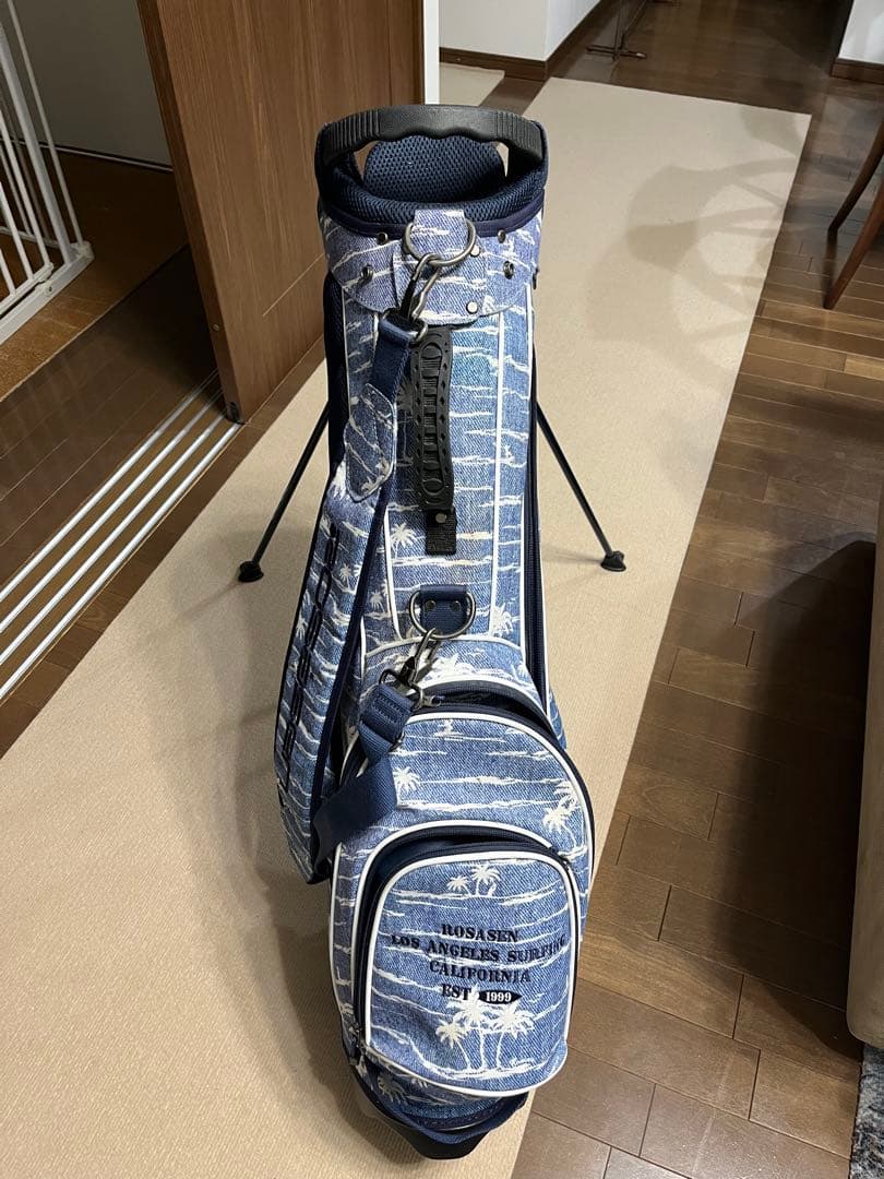 ロサーセン　 スタンド式キャディバッグ 青色