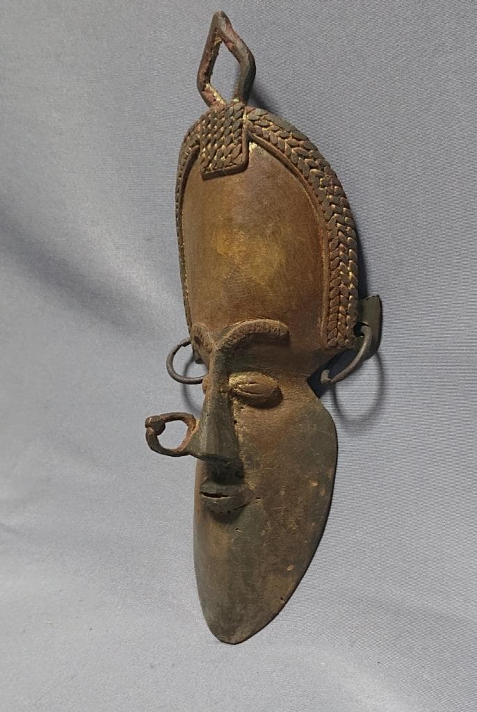 （primitive art）コートジボワール　バウレ族 古銅 女子マスク