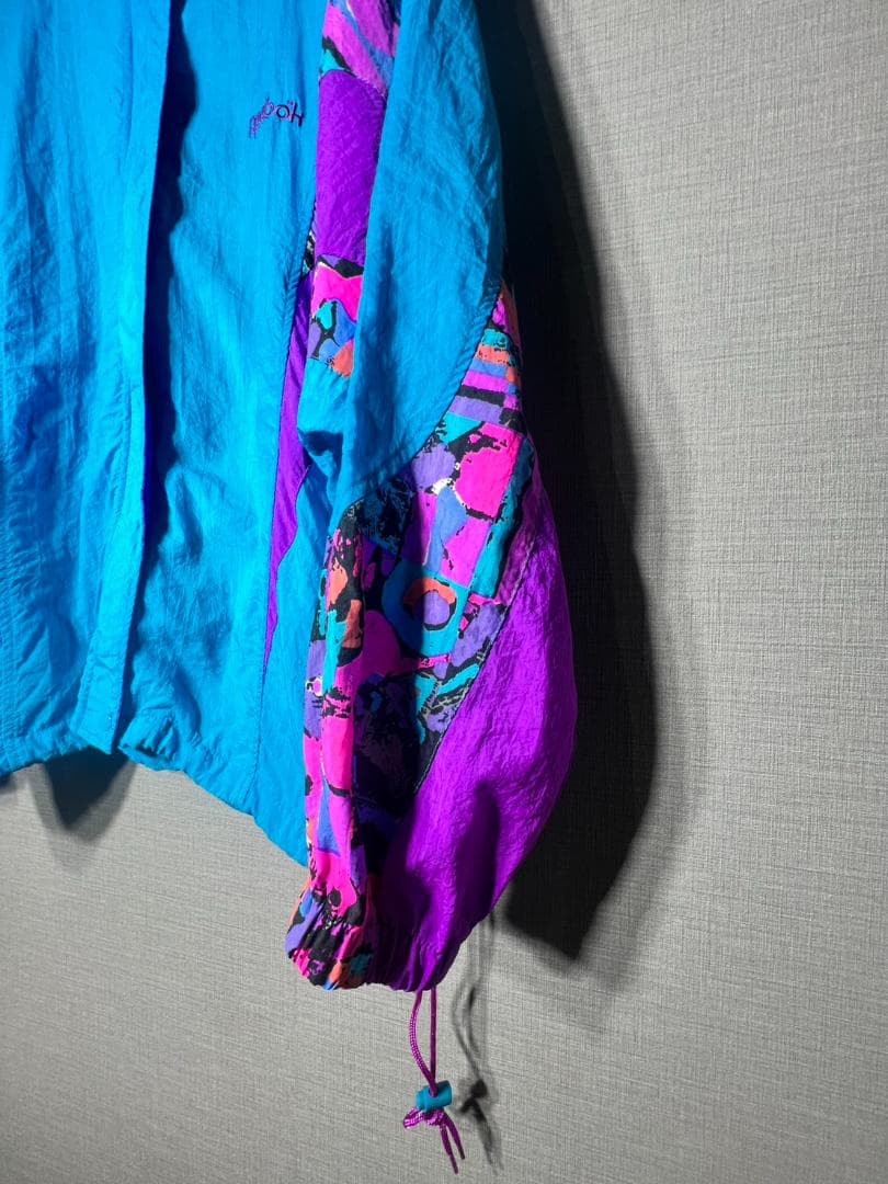 90s Reebok リーボック ビンテージ ナイロンジャケット マルチカラー