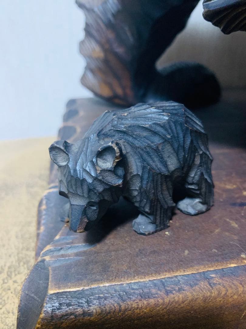 希少品　昭和レトロ　アンティーク　北海道　阿寒湖　木彫り熊　アイヌ工芸　民芸品