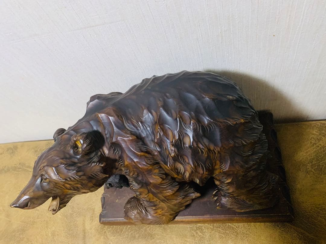 希少品　昭和レトロ　アンティーク　北海道　阿寒湖　木彫り熊　アイヌ工芸　民芸品