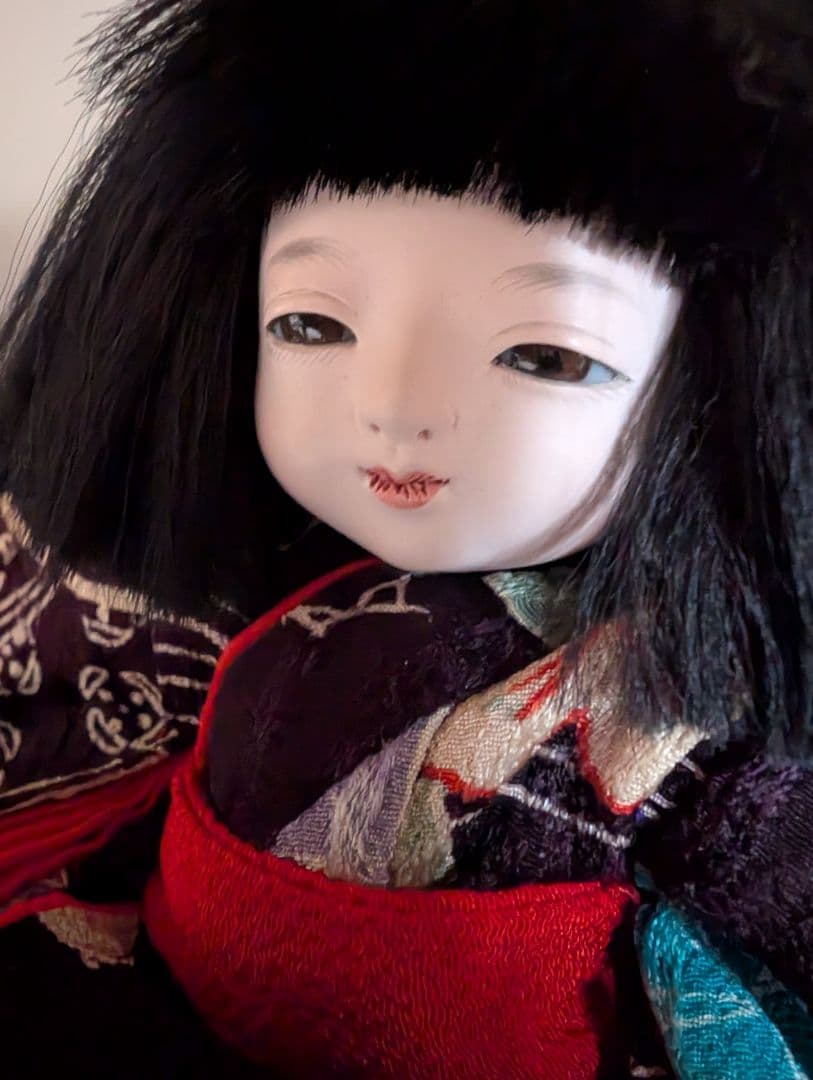 人気作家「味岡映水」 市松人形女の子 日本人形１６cm 桐塑美品 豆人形