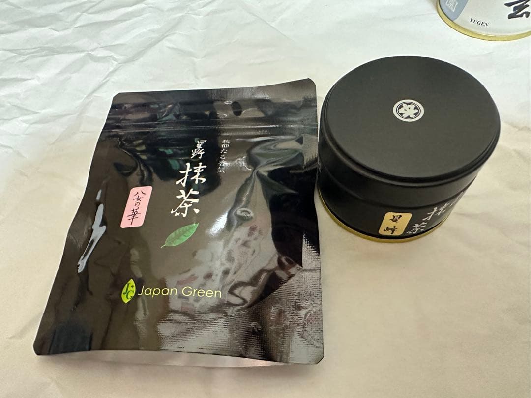 抹茶　星野製茶園 八女の華20g袋 星峰20g 缶 セット