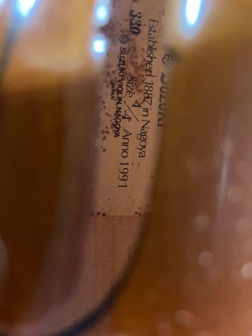 SUZUKI バイオリン 330 4/4 Anno 1991スズキ