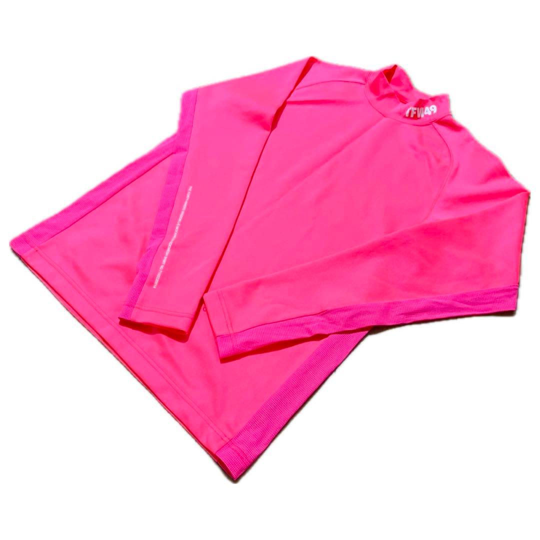 TFW49 モックネック 長袖 ネオンピンク