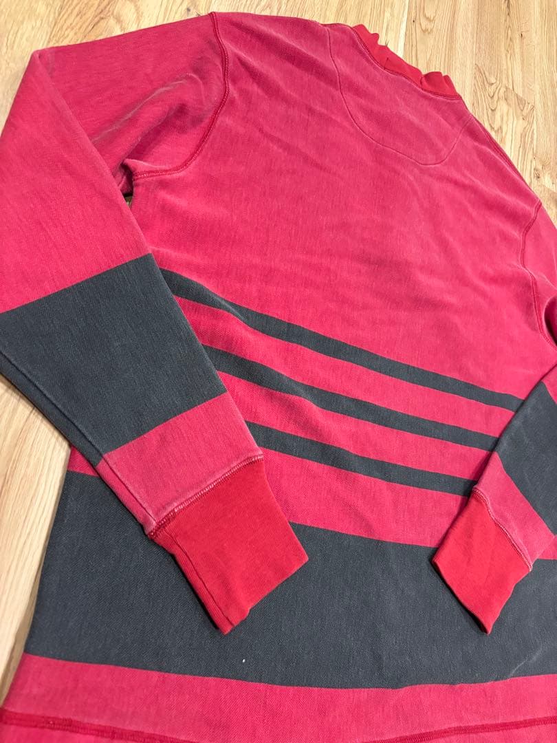 ラルフローレン　ポロスポーツマン　ビンテージ　ラガーシャツ M 赤/黒