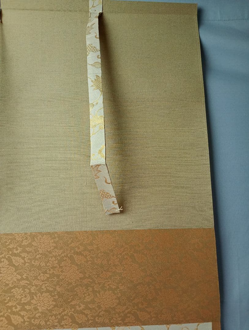 【茶道具】前大徳寺 足立泰道和尚筆  案山子画賛『兆豊年』　松泉画　軸C35