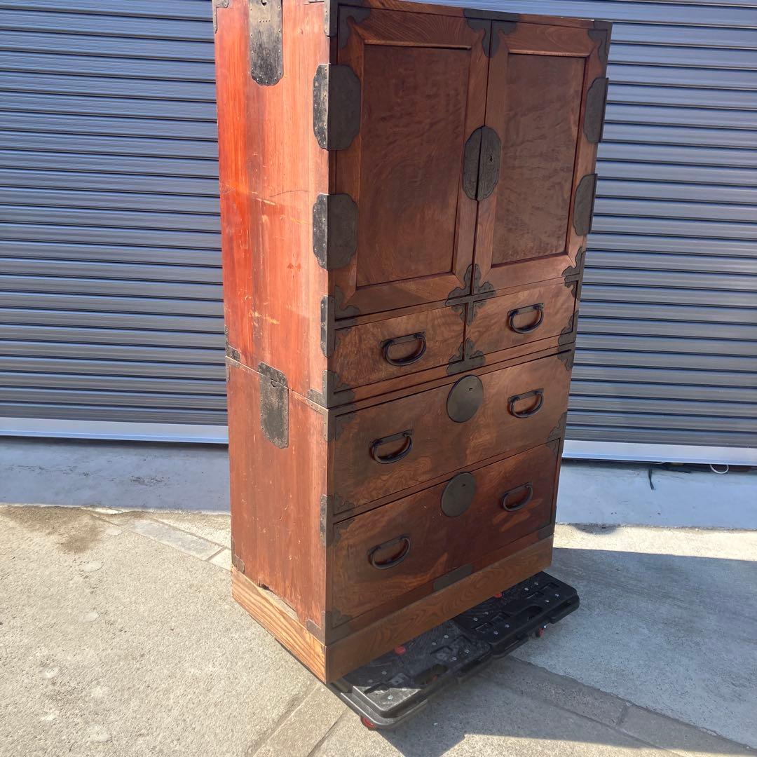 昭和レトロ 古家具 仙台箪笥 4段4杯 引き出し箪笥 和箪笥 アンティーク