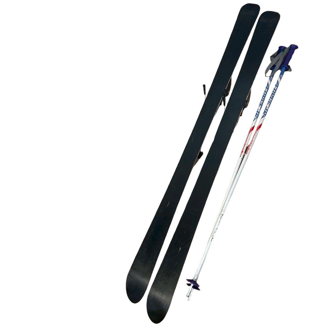 ② ジュニアスキー3点セット 板130cm/靴23cm/ストック105cm子供用