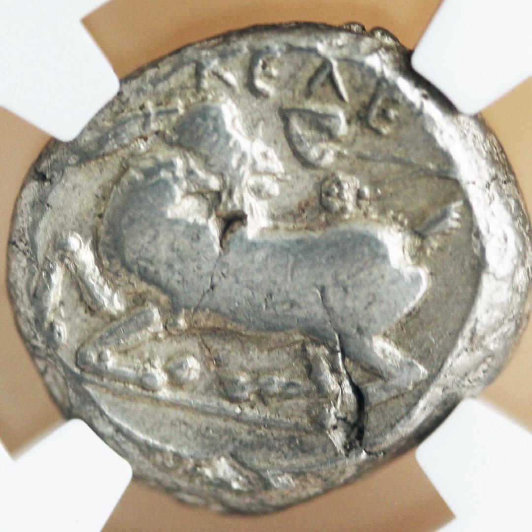 古代オリンピック　下馬キリキア地方　カレンデリス【F NGC】 スタテル銀貨