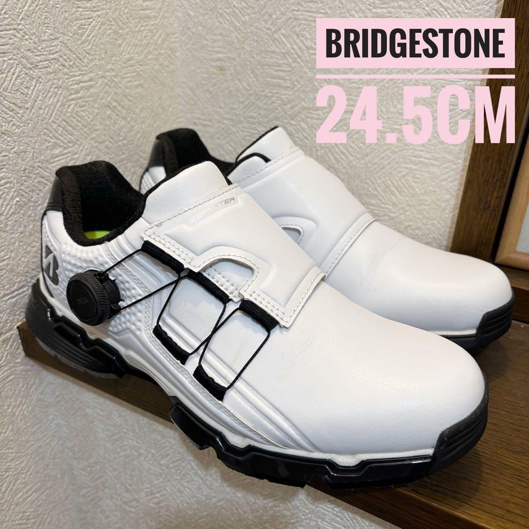 極美品　BRIDGESTONE ゴルフシューズ 24.5CM ホワイト