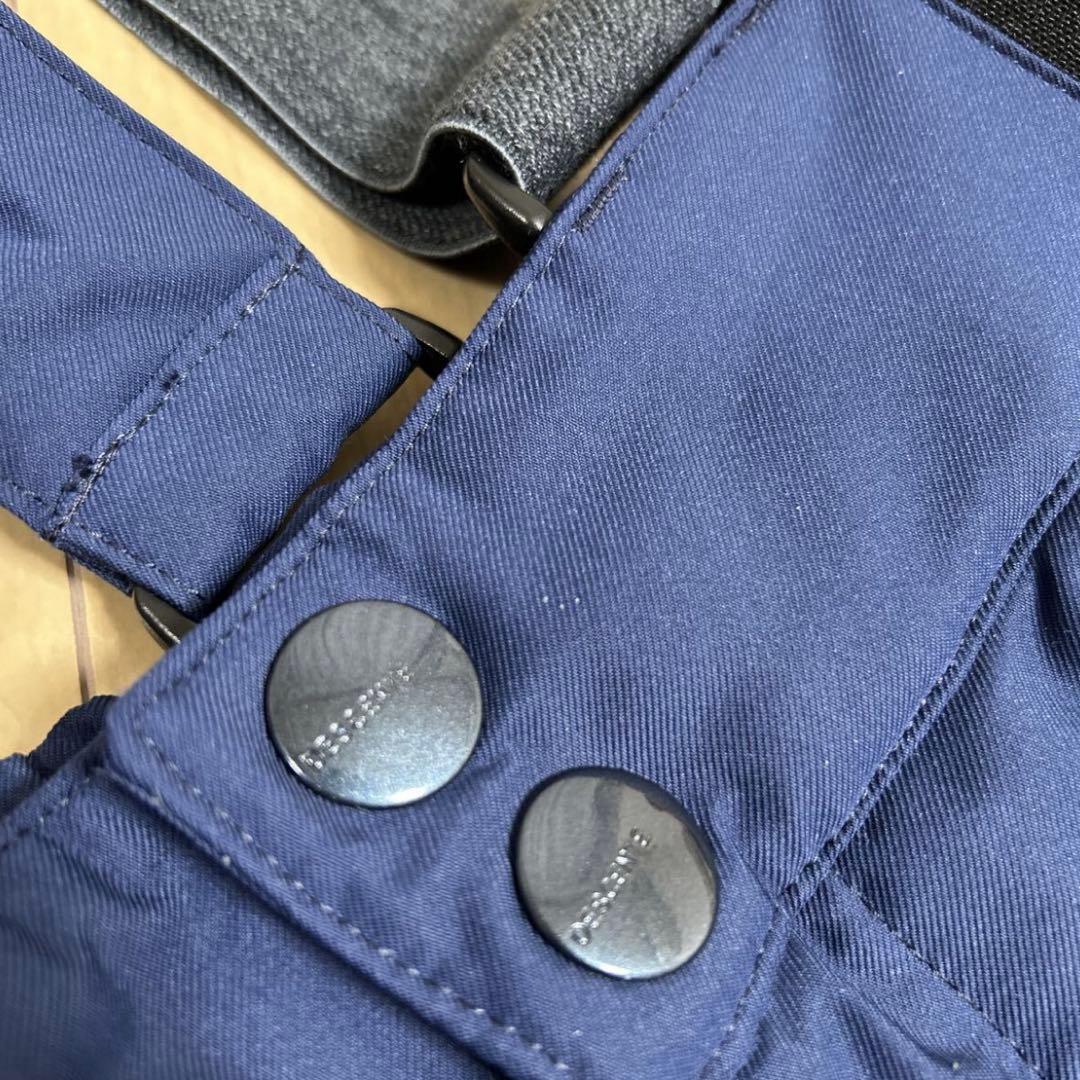 美品　デサント　ヒートナビ　スノーパンツ　M つなぎ 紺色　スノーボード パンツ