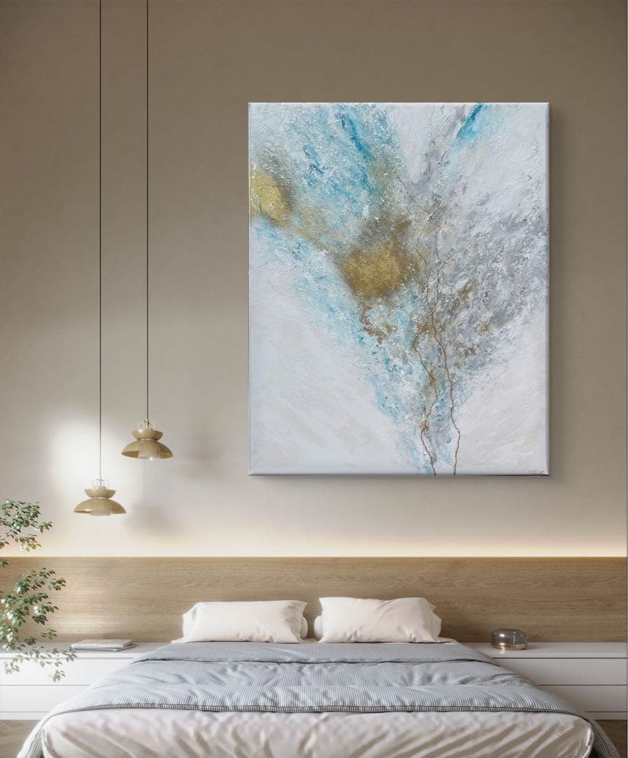 大きめ/和風/絵画/アート/抽象画/ニュアンス/モダン/ホテル/内装/海外/青