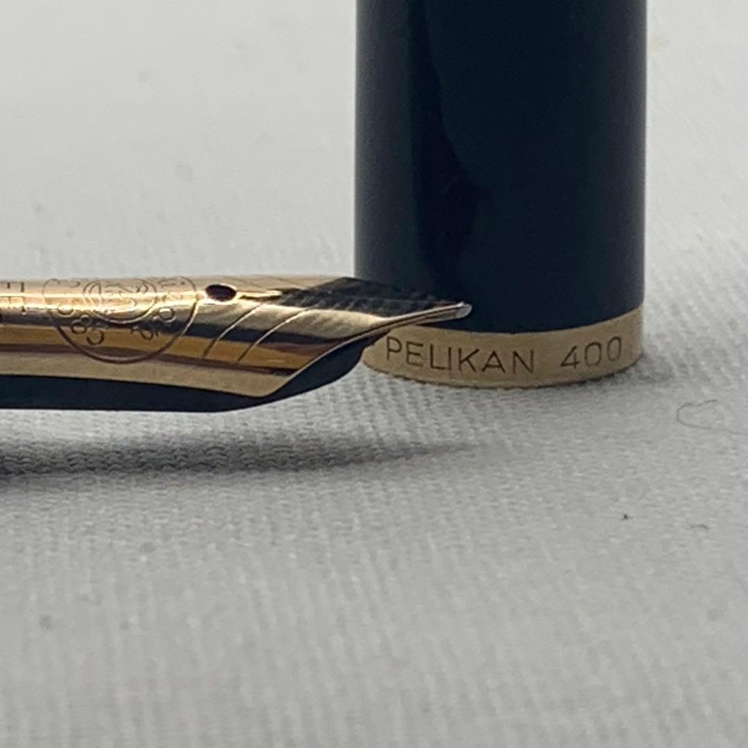 ペリカン　400NN M&K 茶縞 万年筆 14C 字幅EF（極細字）