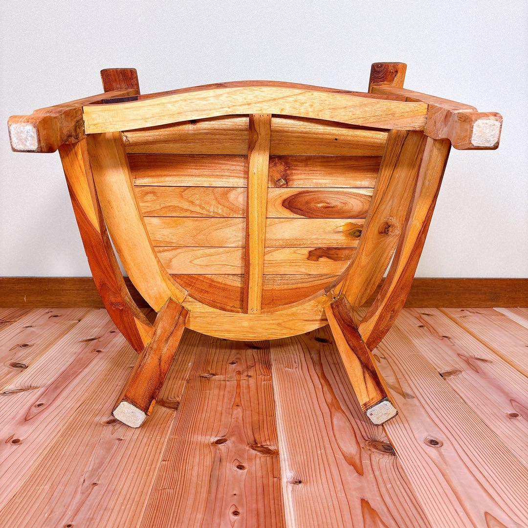 【良品】 つばきや チーク無垢材 ダイニングチェア ラウンジチェア