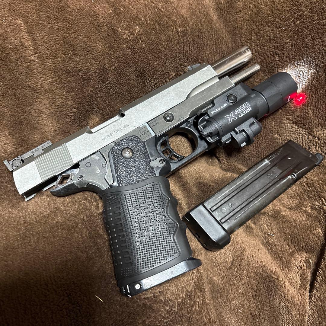 喜*一様 東京マルイ ガスブロ ハイキャパ 5.1 ステンレスモデル 外装カスタ