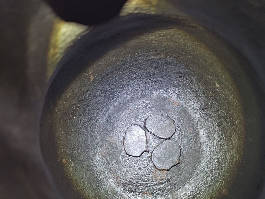 送料込【逢絢亭】茶道具 釜 風炉釜 鶴首釜 裏千家書付 佐々木宗彦 共箱入り