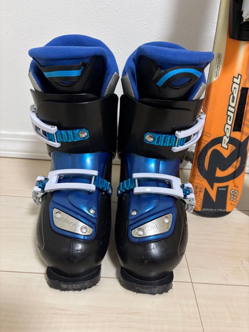 ROSSIGNOLジュニアスキー４点（板110cm、金具、靴21cm、ポール）