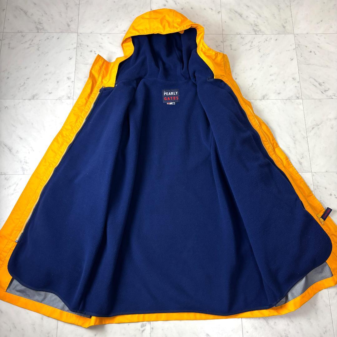 パーリーゲイツ L ゴアテックス ロングコート ライナー付き イエロー
