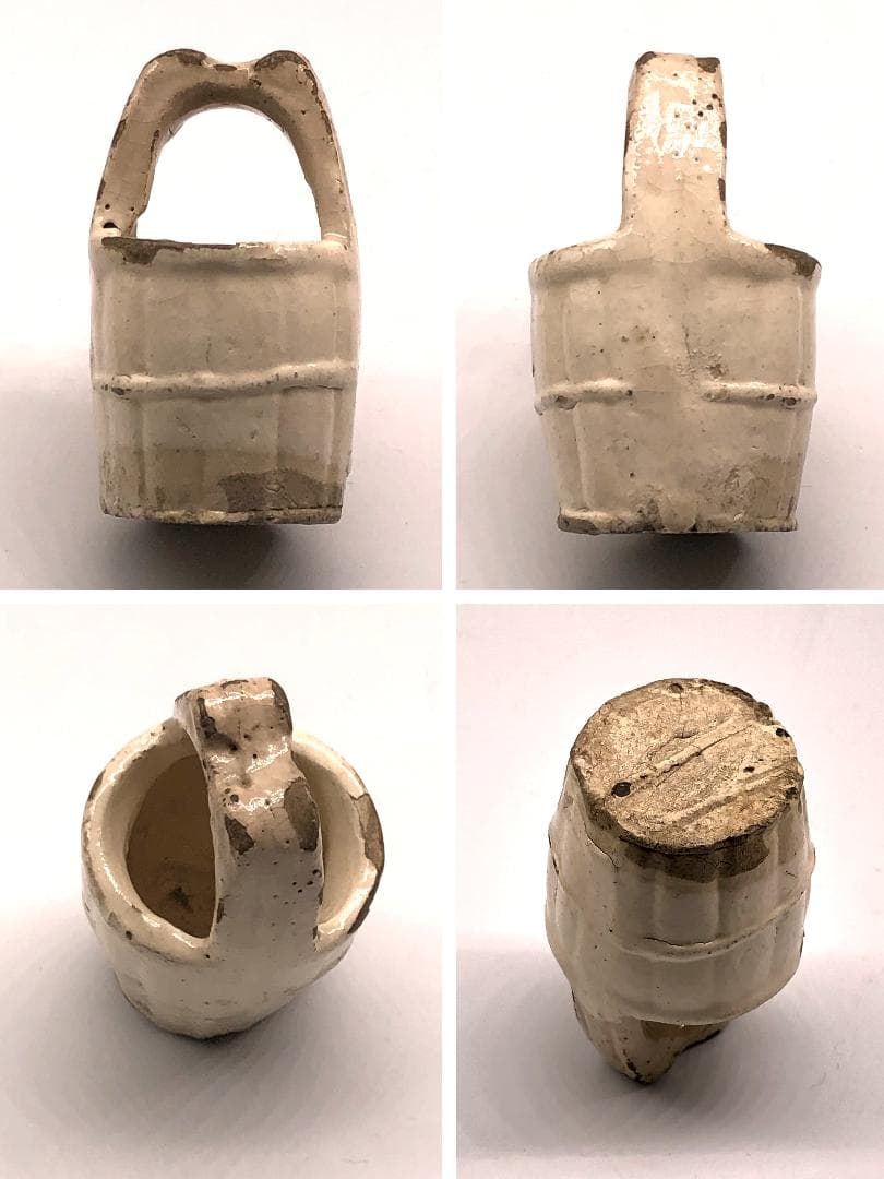 【 白釉・褐釉 対水滴 】 宋代 宋窯 化粧箱入り 中国古玩・骨董