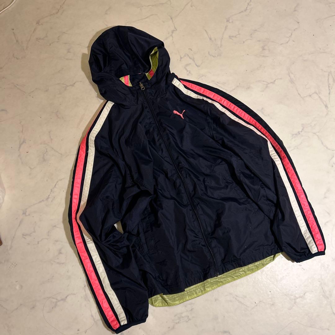 【新品】PUMA リバーシブルマウンテンパーカー M ストライプ／ボーダー