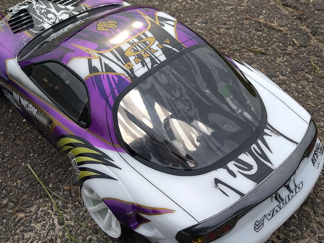 【最終価格】アディクション　ロケバニRX-7　FD3S　製作済新品ラジコンボディ