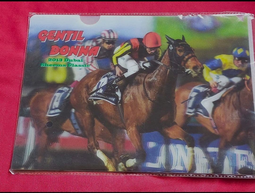 ◆　競馬　JRA　◆　ジェンティルドンナ　◆ゴルフマーカー　ストラップ　ファイル