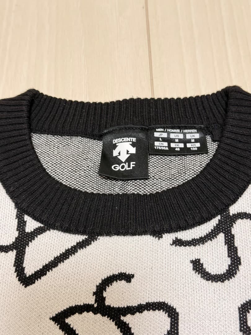 DESCENTE GOLF　クルーネックジャカードセーター　DGMWJL06