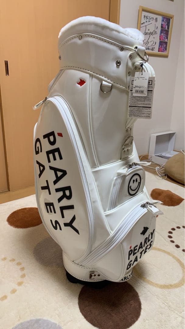 新品　PEARLY GATES パターンオーダー品 　キャディーパッグ　白