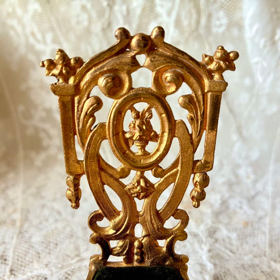 ドールチェア　人形用椅子　ミニチュアジュエリーディスプレイ　フランスアンティーク