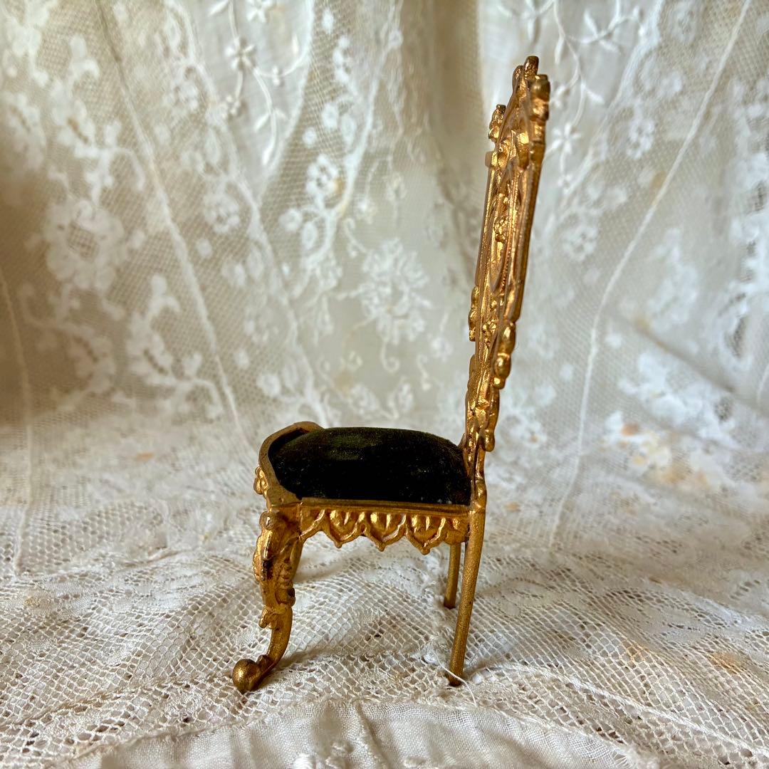 ドールチェア　人形用椅子　ミニチュアジュエリーディスプレイ　フランスアンティーク