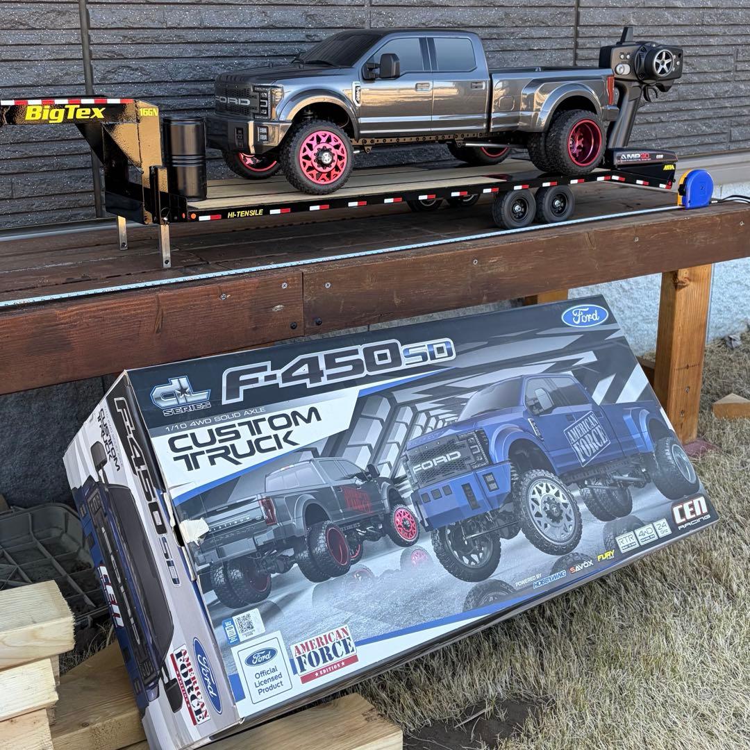 CEN F450 と　車載 トレーラー　（トラクサス scx10 rc4wd