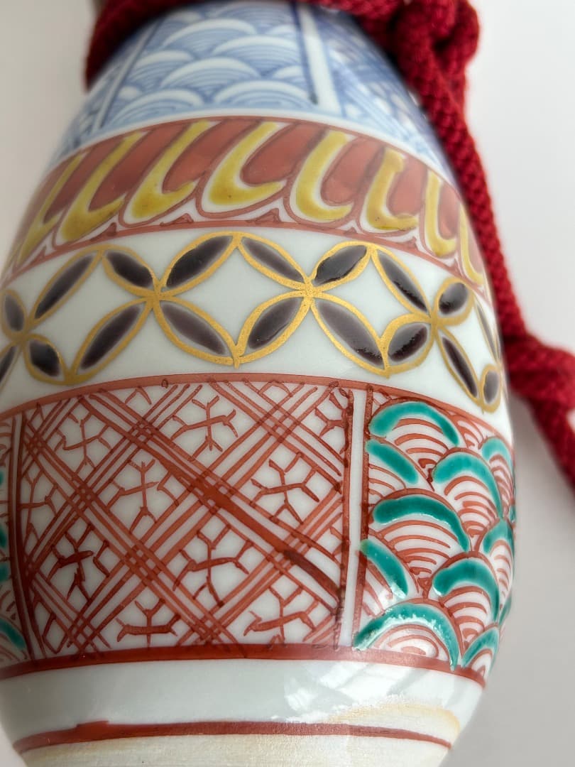 九谷焼 小紋花生 (長谷川紀代)