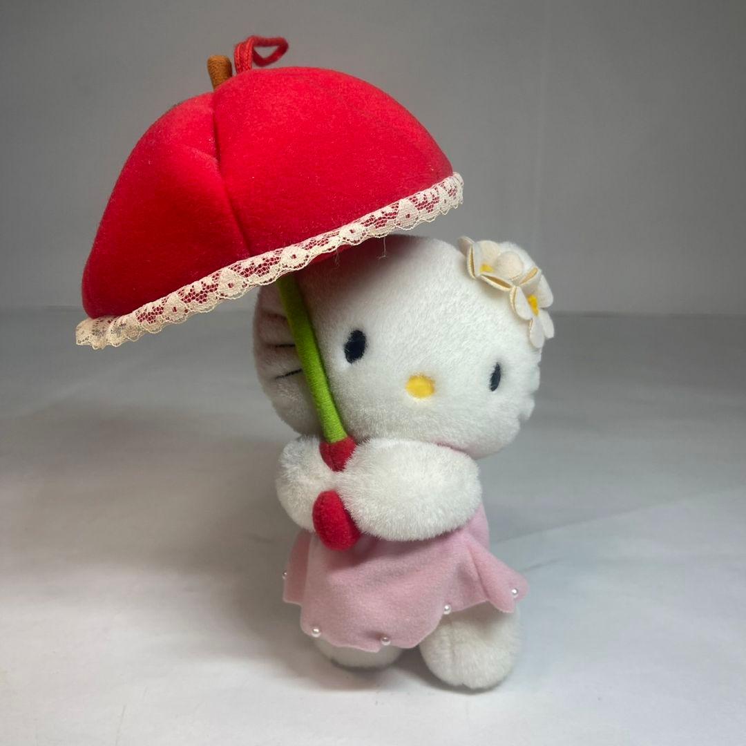 希少 レア サンリオ ハローキティ 信州限定 ぬいぐるみ りんご パラソル