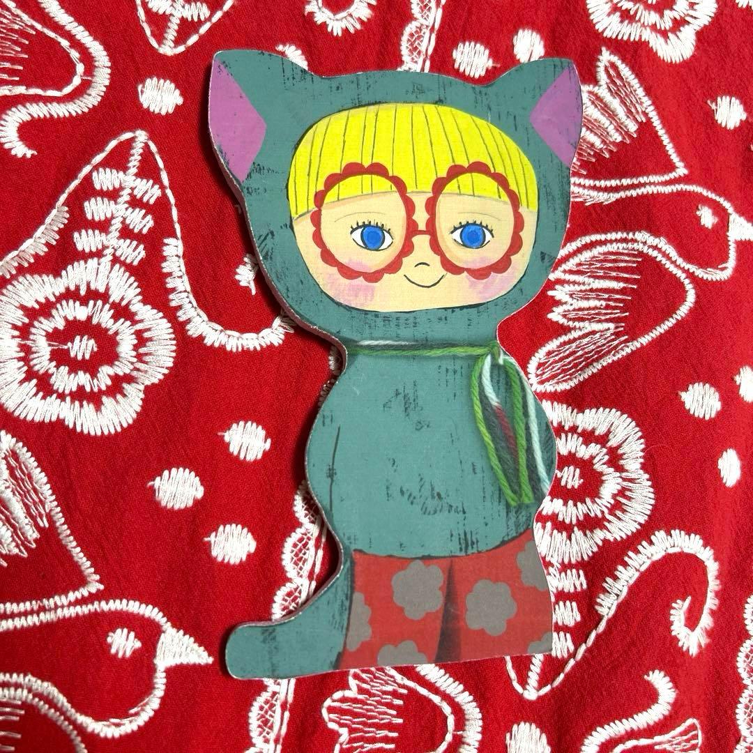 【希少】marini＊monteany 木のオブジェ　木製オーナメント　猫