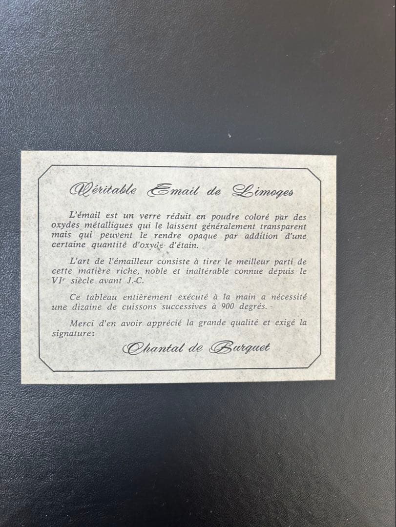 Chantal de Burguet エナメル画 女性像