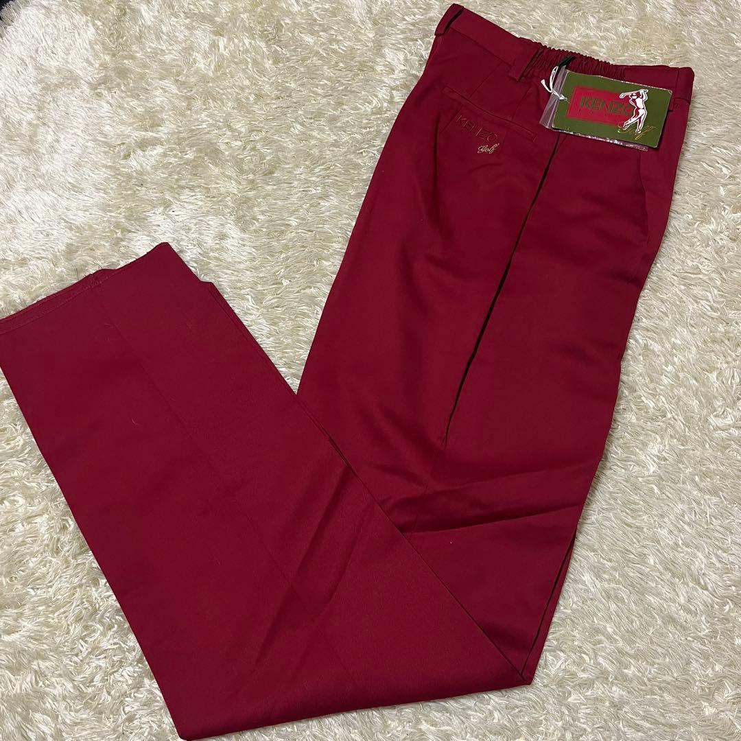 ✨新品 未使用✨ KENZO GOLF パンツ スラックス ワインレッド S