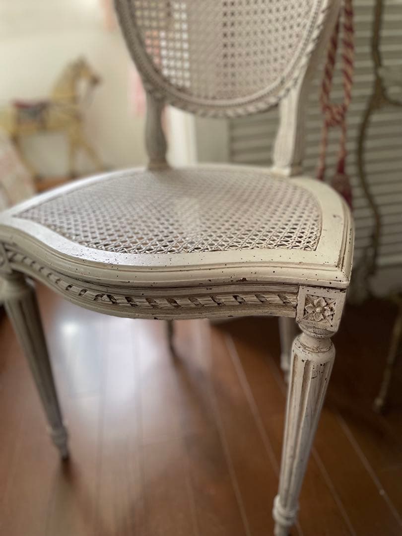 最終売切り価格❣️♡フランスアンティーク ラタン チェア♡フランスアンティーク家具