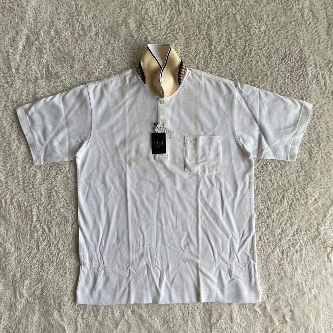 【新品】DAKS ダックス GOLF ゴルフホワイトポロシャツ