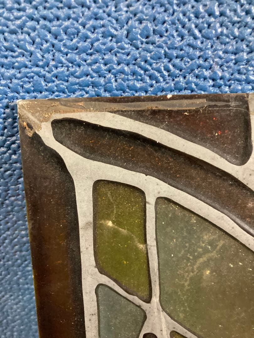 ステンドグラス　壁掛けインテリア　アンティーク調　ヴィンテージ　ユニコーン